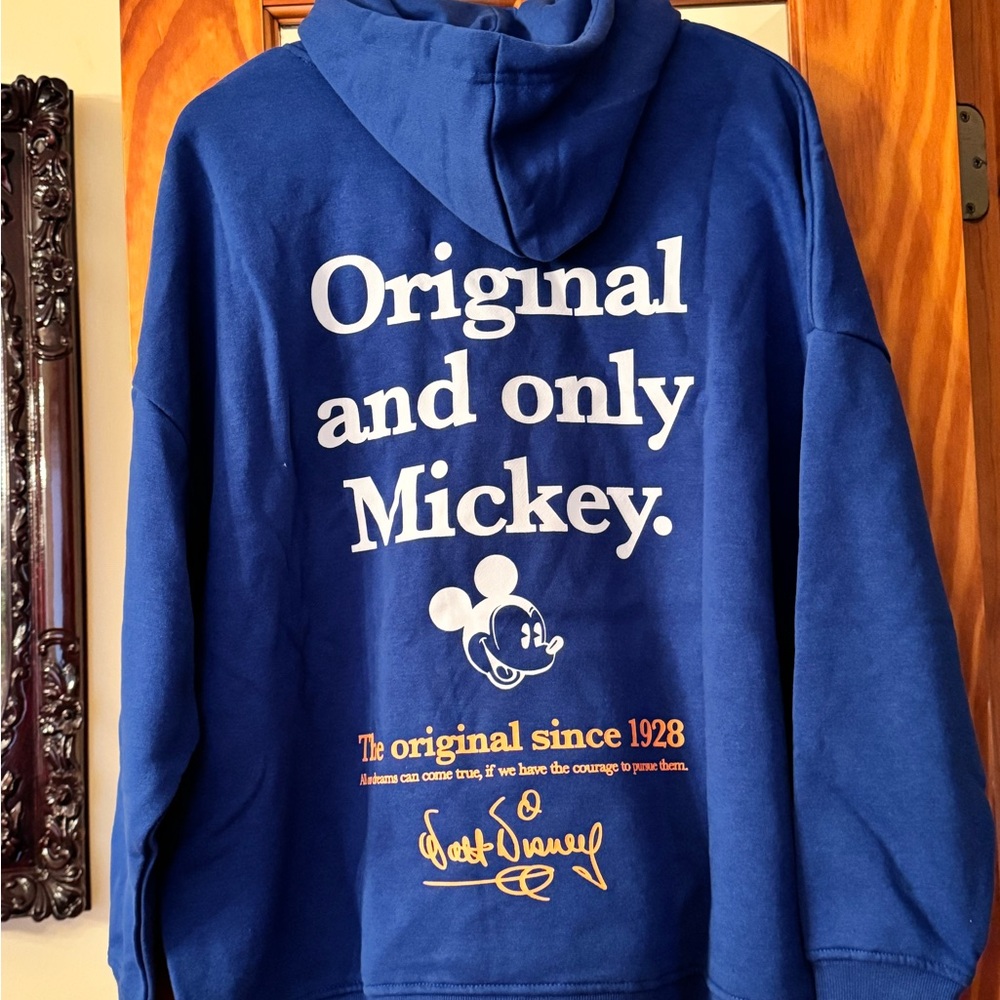 Sale! NWT Disney 100 Years  “Original & only Mickey” Hoodie Sweater - Picture 6 of 10